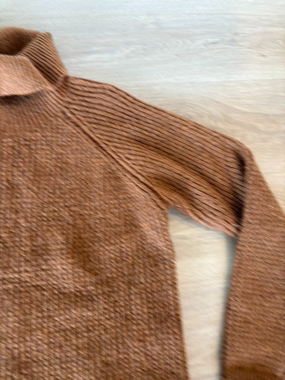 Kuhl Warm Chestnut Turtleneck Sweater Cable Chunky Knit Medium - Picture 5 of 10